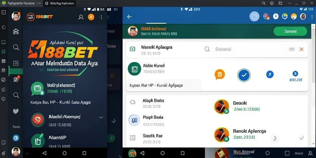 Antarmuka modern dan intuitif dari aplikasi 188BET.