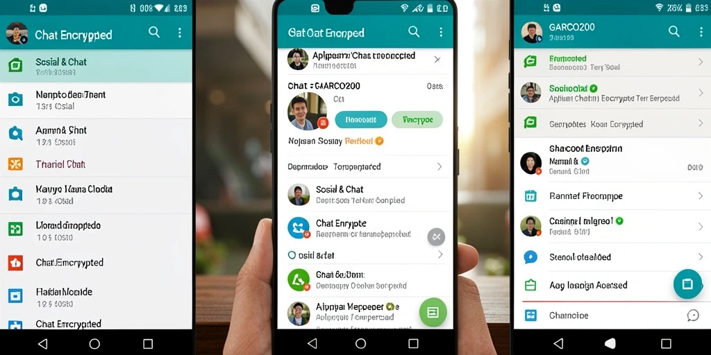 Antarmuka GARCO200 yang modern dan fungsional untuk Chat Encrypted.