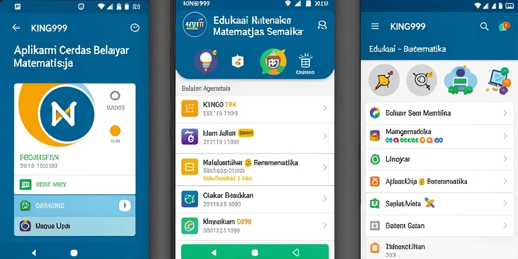 Tampilan utama KING999 dengan fungsi belajar matematika yang menarik.