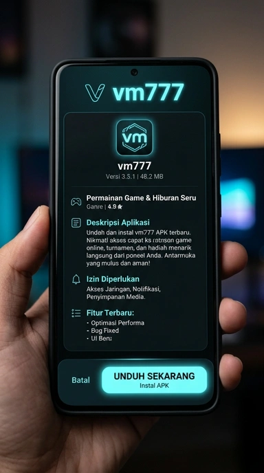 Tampilan halaman APK vm777