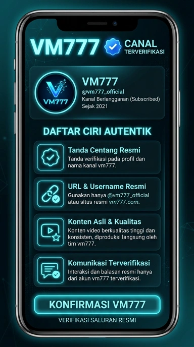 Tampilan kanal resmi vm777